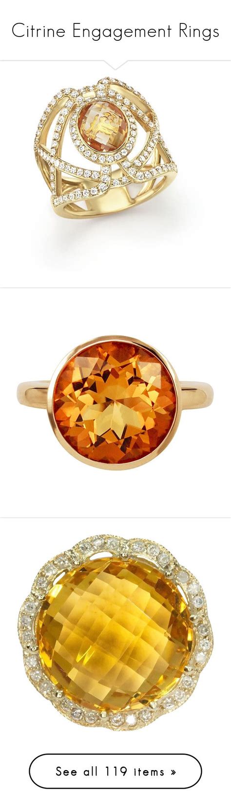 Citrine Engagement Rings By Helenemoney Liked On Polyvore Featuring Jewelry Rings Jewelries