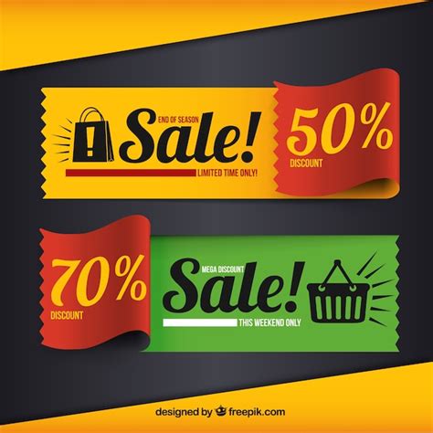 Free Vector Colorful Sale Banners