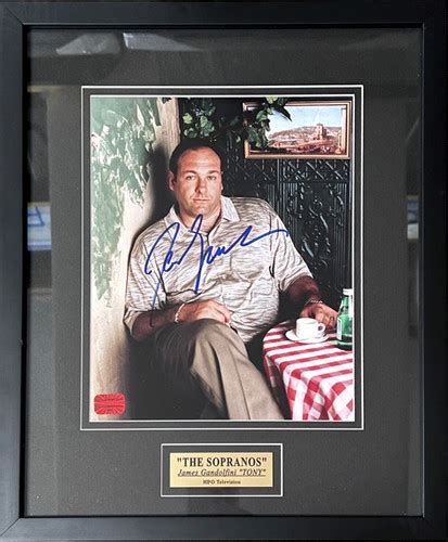 The Sopranos James Gandolfini Signed 8x10 Photo Framed Matted Coa