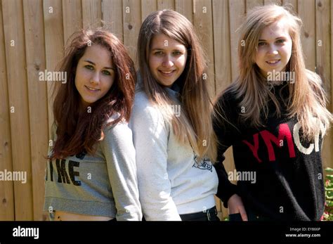Happy Group Of Teenage Girls Stock Photo 85617694 Alamy