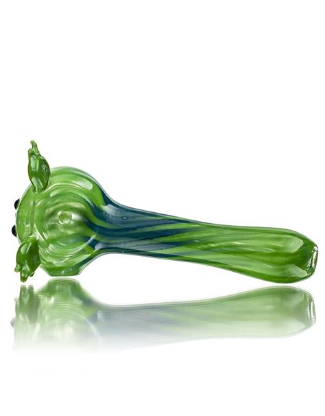 4 Green Dancing Bear Pipe With Blue Accents By Todd Bowen Witch Dr