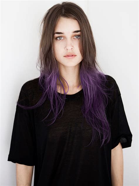Brown Hair With Purple Tips Purple Ombre Hair Dark Purple Brown Hair