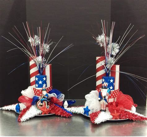 Patriotic Table Centerpieces By Randi Sheldon At Michaels 1600 4th Of