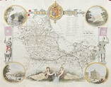 Old maps of Berkshire County by Thomas Moule circa 1850
