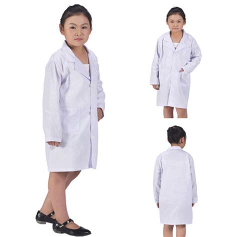 White Lab Coat Doctor Hospital Scientist School Fancy Dress Costume For