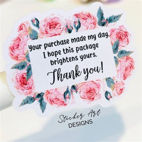 35 Thank You Stickers Happy Mail Labels Packaging Stickers Etsy