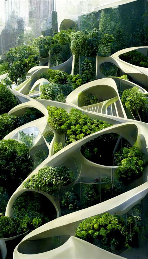 Biophilic Urban Design Skyscraper Architecture Organic Midjourney Ai