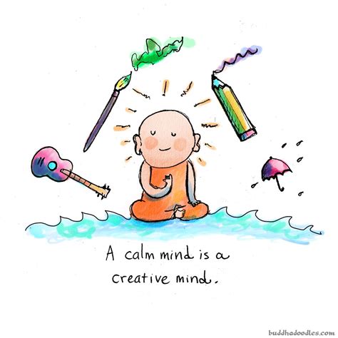 A Calm Mind Is A Creative Mind Buddha Doodle Buddha Thoughts Buddah