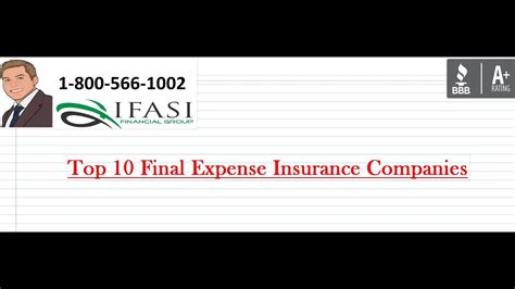 These plans were made to have lenient underwriting so seniors can still qualify despite having health issues. Top 10 Final Expense Insurance Companies Review - YouTube
