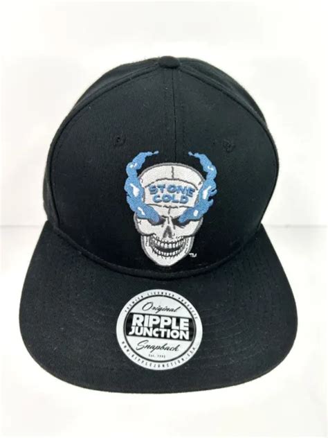 Stone Cold Steve Austin Black Skull Hat Snapback Ripple Junction Wwe