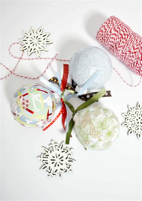 Easy Paper Scrap Diy Christmas Ornaments Mod Podge Rocks