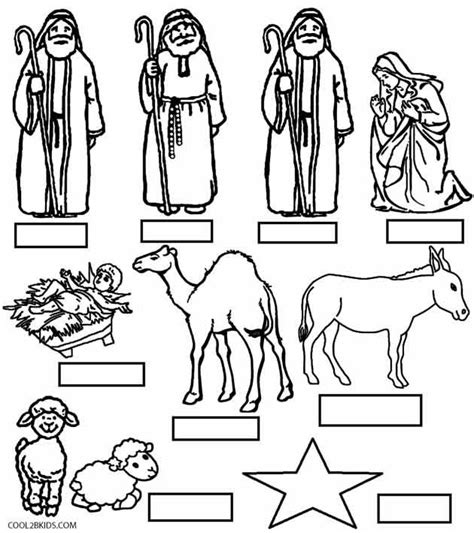 Animals Of The Nativity Coloring Pages