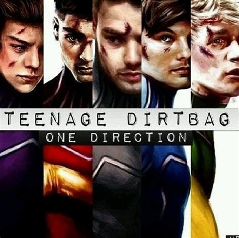 One Direction Superheroes Teenage Dirtbag Cover