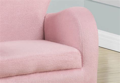 Juvenile Chair Fuzzy Pink Fabric Victoria Rose Decor