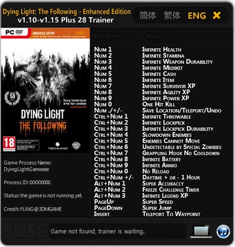 Go options, would i be able to use this. Dying Light: The Following - Enhanced Edition: Trainer (+28) 1.10 - 1.15 {FLiNG} chaves mestre ...