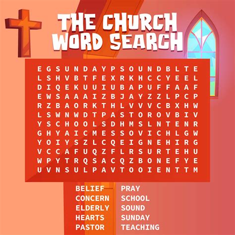 7 Best Images Of Church Word Searches Printables Church Word Search
