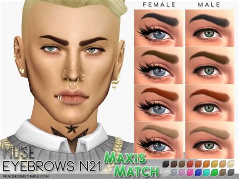 Pralinesims Maxis Match Eyebrow Pack N02 Maxis Match