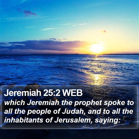 Jeremiah 252 Web Which Jeremiah The Prophet Spoke To All The