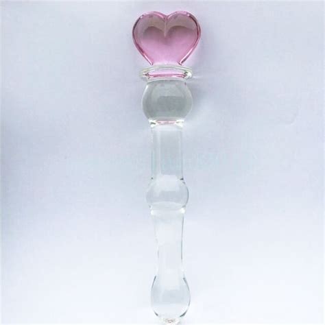 Heart Shape Crystal Glass Female Massage Wand Personal Stimulate Magic