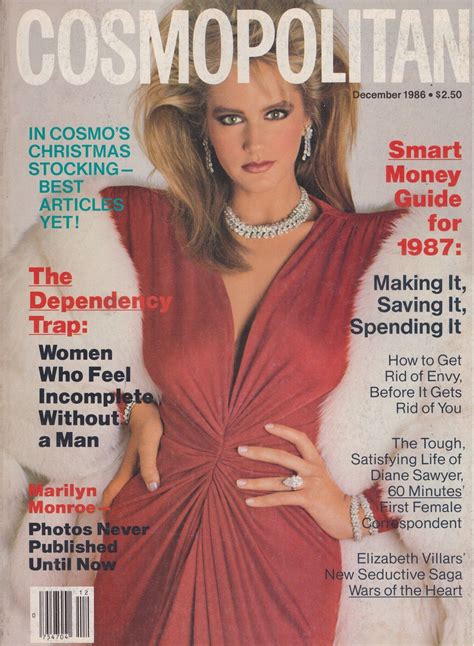 1986 cosmopolitan vintage magazine december 35th birthday marilyn monroe diane sawyer philip