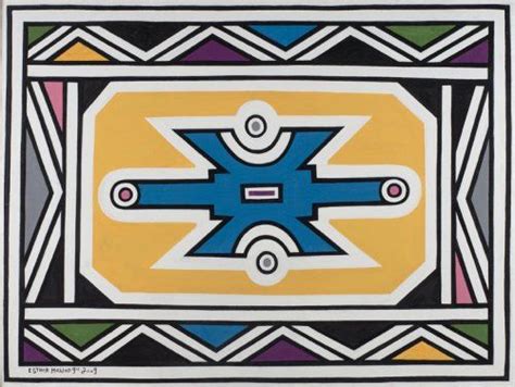 Esther Mahlangu Works African Art Geometric Painting Art Lessons