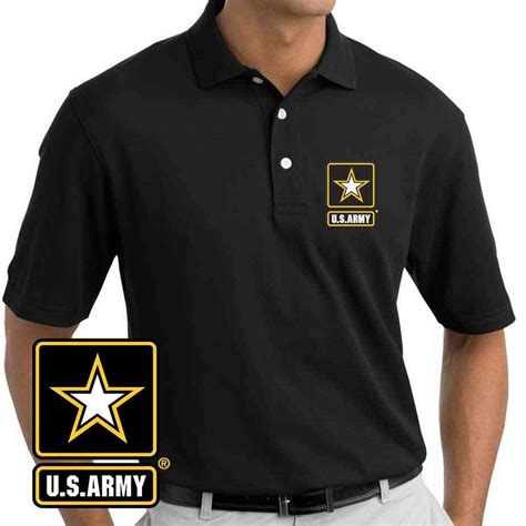 Us Army Black Polo Shirt Us Army Apparel