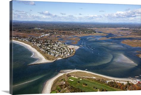 Pine Point Beach Scarborough Maine Usa Aerial Photograph Wall Art