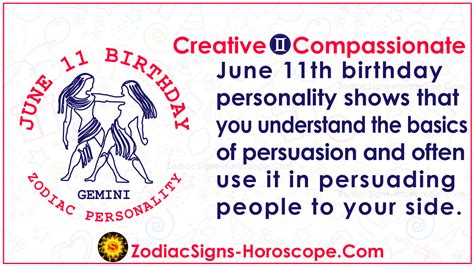 June 11 Zodiac Full Horoscope Birthday Personality Zsh