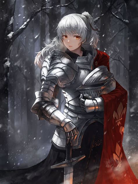 Crystalherb Female Knight Anime Warrior Anime Knight