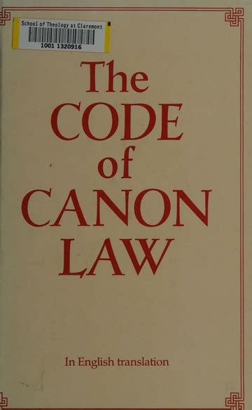 The Code Of Canon Law In English Translation Catholic Church Free