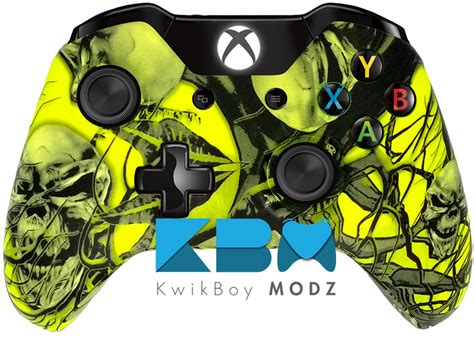 Mrcreepy Skulls Neon Yellow Xbox One Controller Xbox One Controller