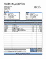 Pictures of Roofing Invoice E Ample