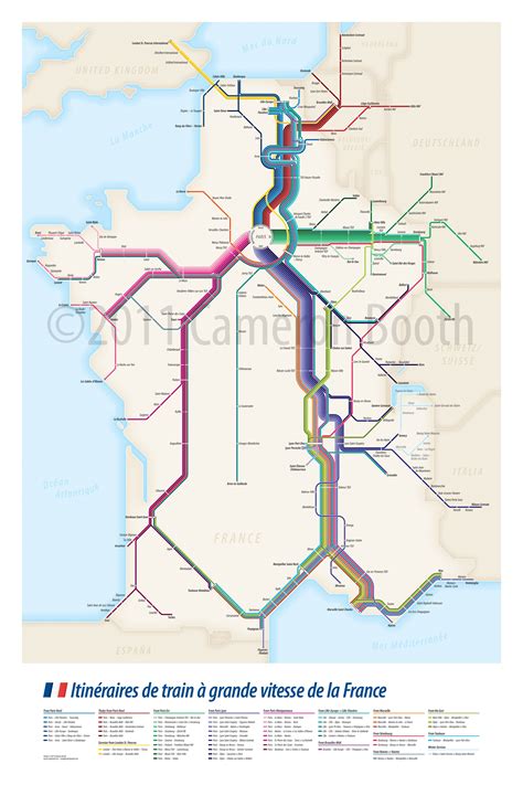 Carte Des Lignes De Trains à Grande Vitesse France
