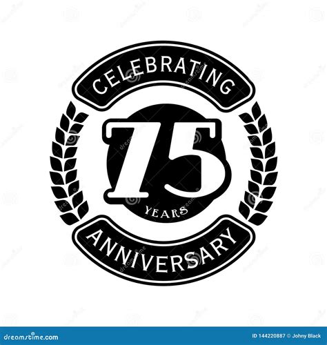75 Years Celebrating Anniversary Design Template 75th Logo Vector And