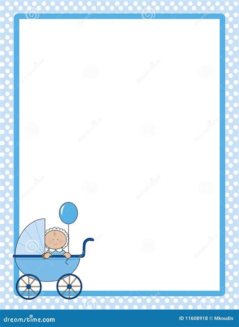 Baby Border Boy Stock Illustration Illustration Of Blue 11608918