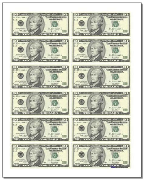 These Printable Play Money Sheets Can Be Cutup And Used For Classroom