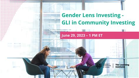 Gender Lens Investing Gli In Community Investing Community