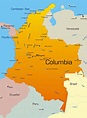 Cities map of Colombia - OrangeSmile.com