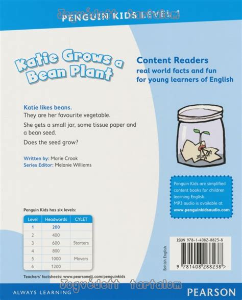Katie Grows a Bean Plant Penguin level headwords Nyelvkönyv forgalmazás