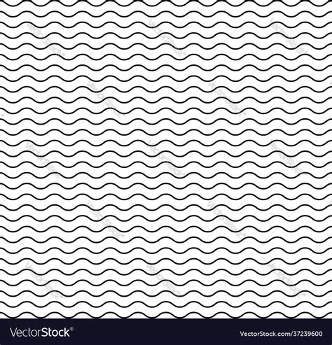 Wave Line Pattern Seamless Wavy Texture Royalty Free Vector