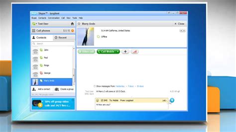 How To Send A Text Message In Skype Youtube