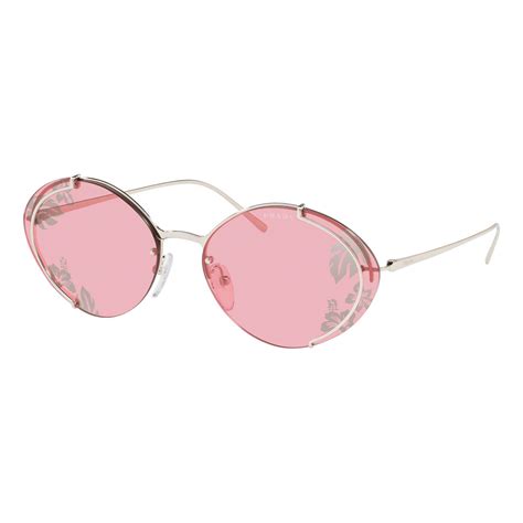 Prada Women S Oval Sunglasses Silver Pink Prada And Miu Miu Touch Of Modern