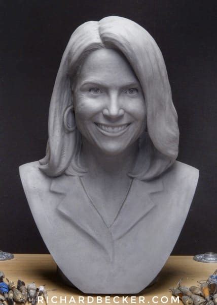 Katie Couric Bust For Emmys Hall Of Fame By Richard Becker Artwork