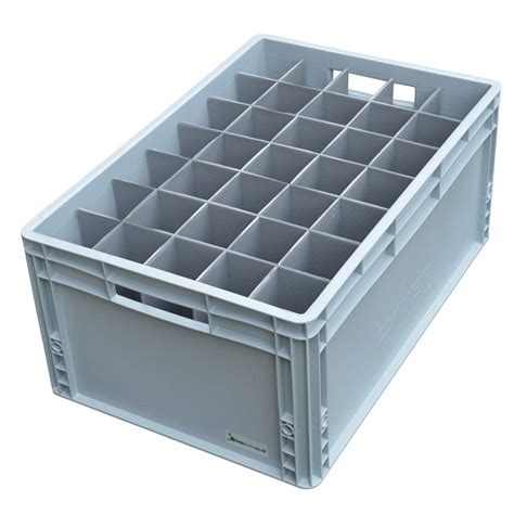 Buy Champagne Flute And Glass Storage Crate With Internal Dividers Glassware Storage Crate