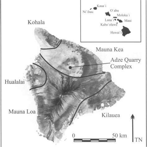 Location Of The Mauna Kea Adze Quarry Complex In Relation To The Five
