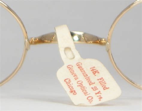 optometrist attic geneva optical gold wire rim oval antique eyeglasses