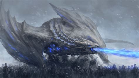 3840x2160 White Walkers Dragon Game Of Thrones 4k