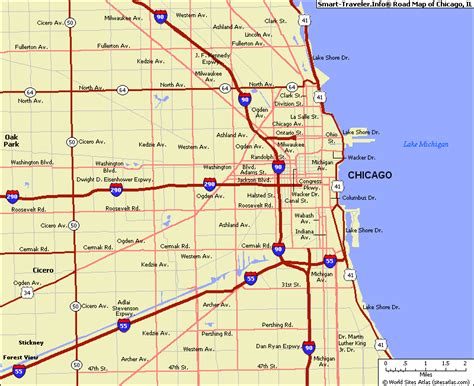 Map Of Chicago Illinois Travelsmapscom