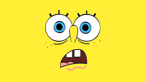 Download Crazy Cartoon Yellow Spongeboob Fulklscreen Wallpaper