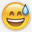 Download Emoji Free  Grinning Face With Sweat Png PNG